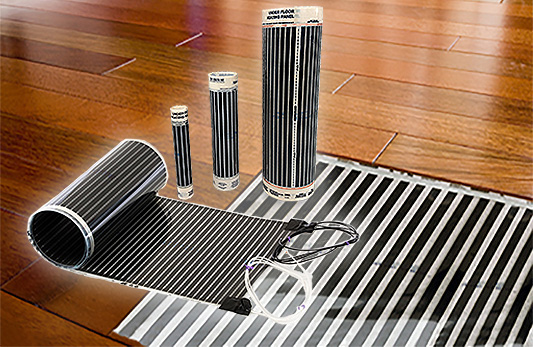 FilmHeat thin floor heating system heating elements.