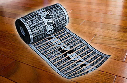 Low-voltage floor heating element.